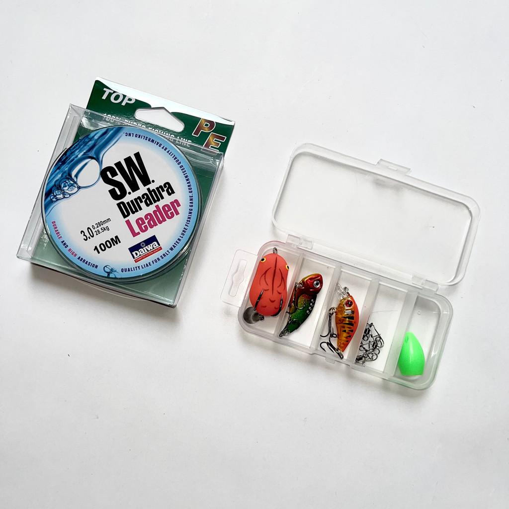 Bộ cần câu lure Rise Spin siêu rẻ, khỏe đi kèm máy câu ngang và đứng phối màu cực chất, tặng kèm dây và bộ mồi lure