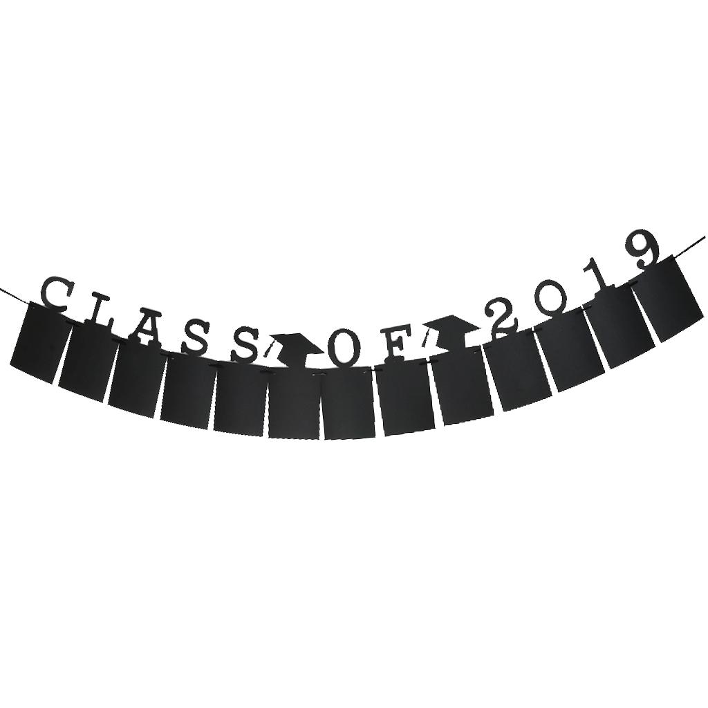 Graduation Photo Banner Class of 2019 Kraft Photo Folder Flag Hanging Decor