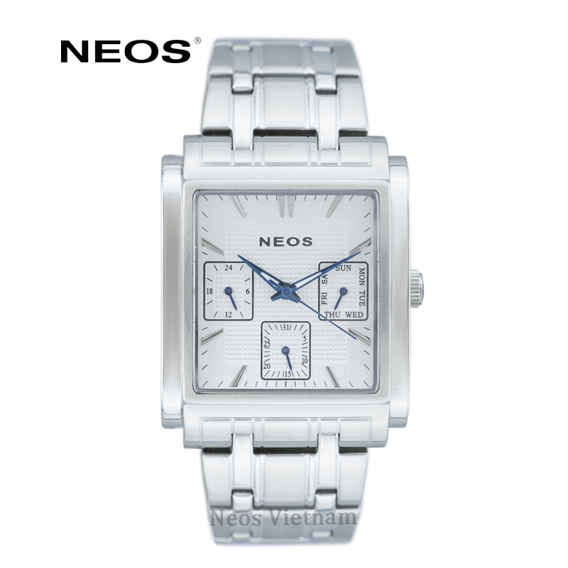 Đồng Hồ Nam Mặt Vuông 6 Kim Neos N-50557M Sapphire Bảo Hành Chính Hãng 5 Năm
