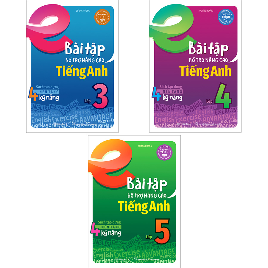 Combo 3 cuốn Bài tập bổ trợ nâng cao Tiếng Anh lớp 3 4 5