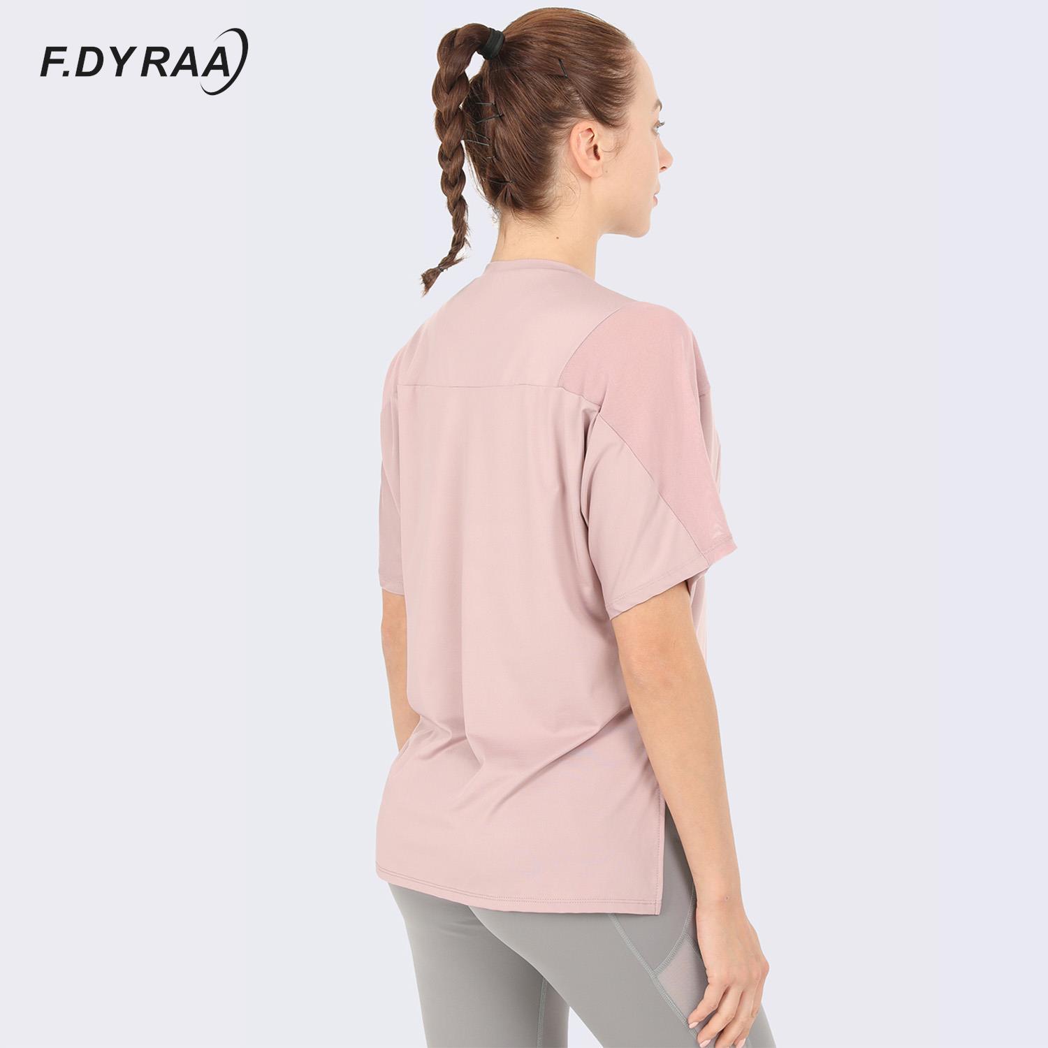 Áo phông tập thể dục của phụ nữ vừa vặn với thể thao chạy lưới yoga áo ngắn áo yoga yoga áo tập gym top áo thun nhanh Color: Black Size: XXXL