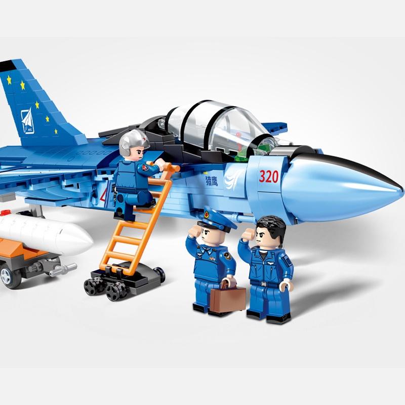 Đồ chơi Lắp ráp Máy bay Falcon L-15, Sembo Block 202187 Falcon Advance Trainer, Xếp hình thông minh, Mô hình máy bay