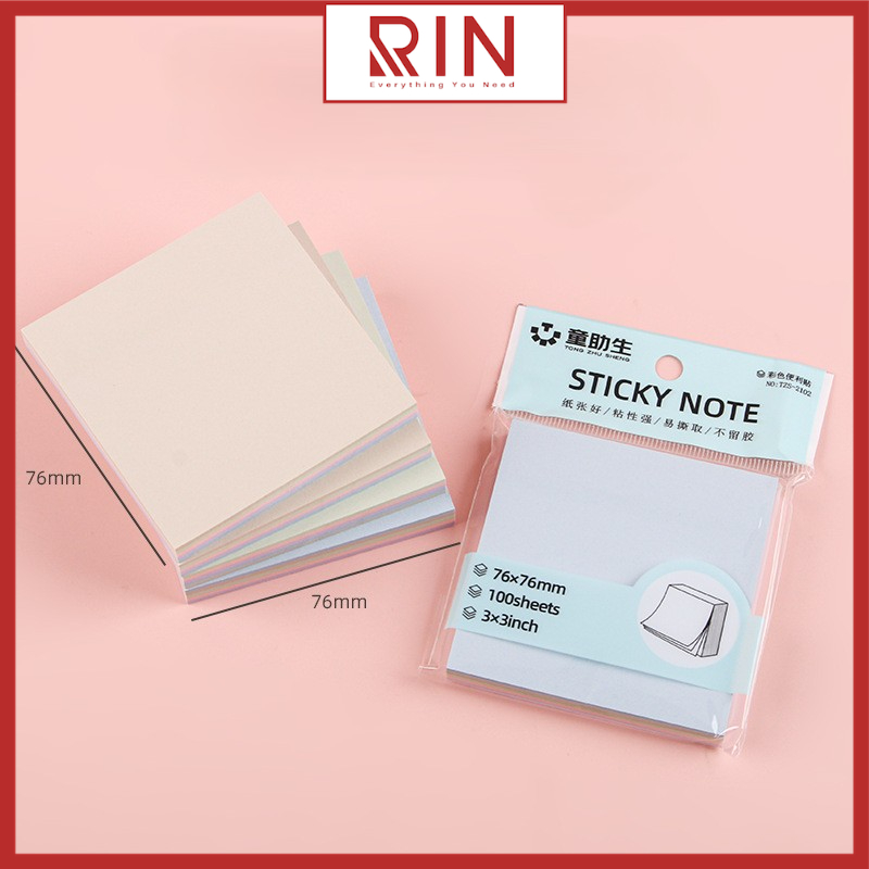 Giấy ghi chú / giấy ghi nhớ / Giấy note giấy nhớ giấy nhắn cho học sinh, văn phòng - nhiều màu – 100 tờ