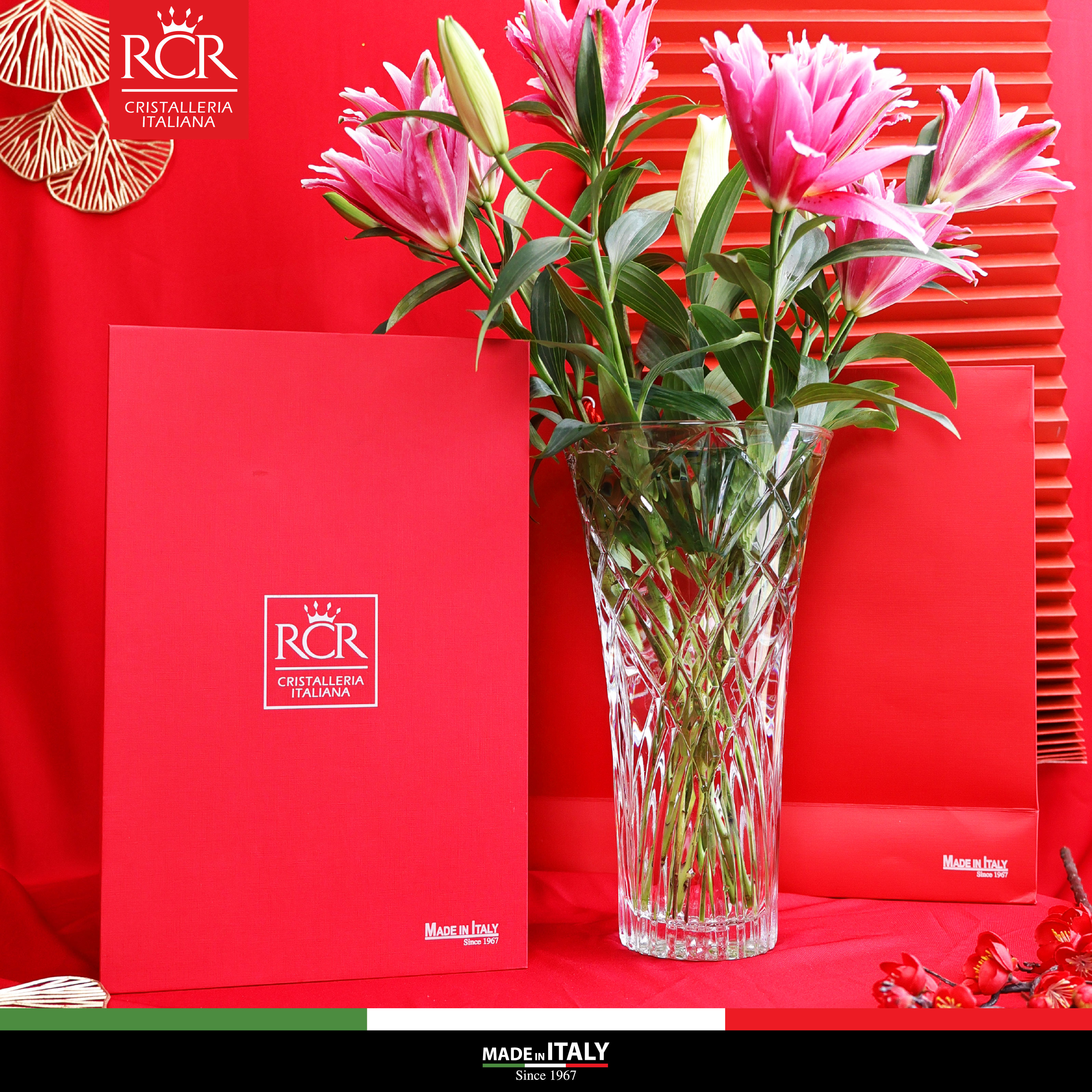 Bộ quà tặng RCR Ricco 01 Bình hoa Melodia 30cm