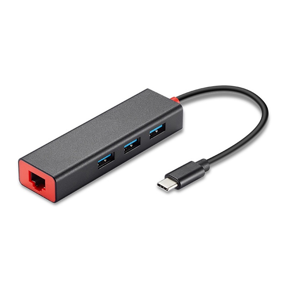 Cáp chuyển USB Type-C sang 3 cổng USB + Lan  SSK SHU-C540 - Hàng chính hãng