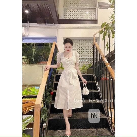 ĐẦM XOÈ CHÉO DÂY CỘT EO 13134