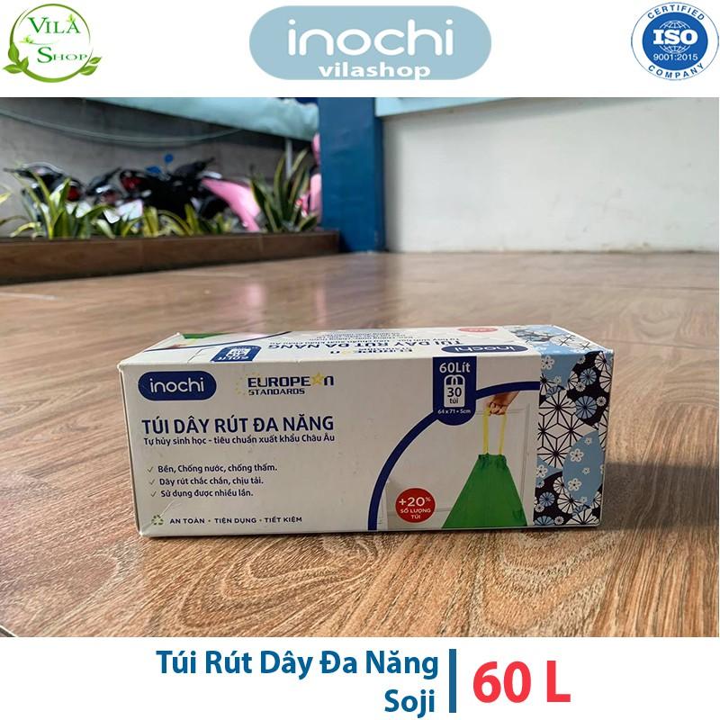 Túi Rút Dây Đa Năng, Túi Tự Hủy Cao Cấp Inochi, Kích Cỡ 60L Chất Liệu Nhựa Nguyên Sinh Không Mùi - Dai - Khó Rách.