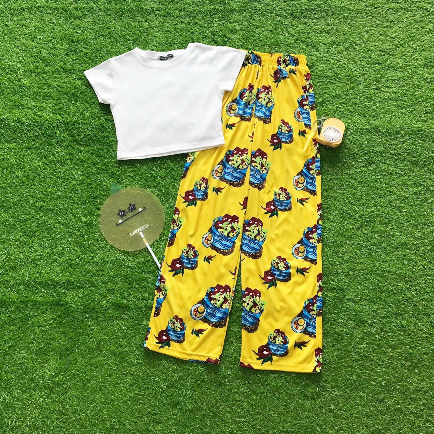 Quần Hoạt Hình Ốc Nhồi Dài Ống Rộng Cartoon Pant V2 Oversize Ulzzang Unisex - MM