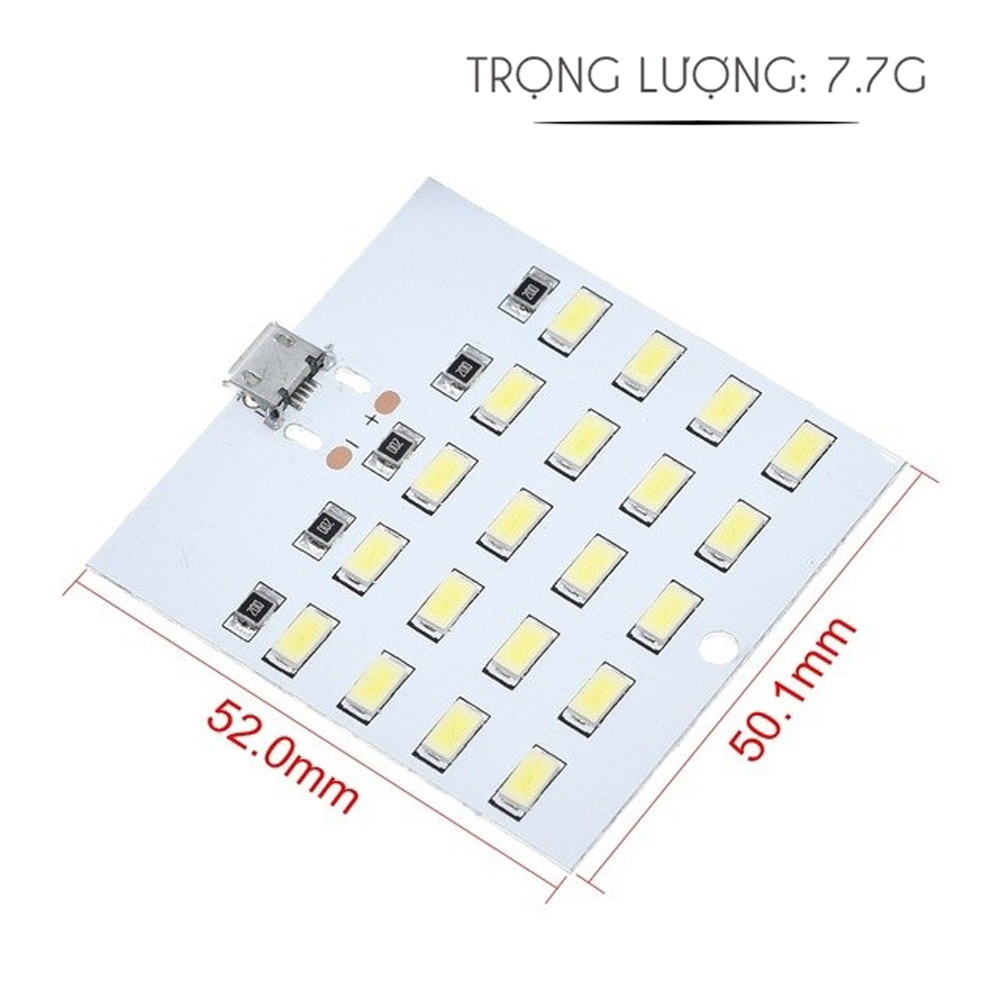 Tấm Đèn Led 20 Bóng Led Khẩn Cấp Ban Đêm Với Cổng Nguồn Micro USB Siêu Sáng 5V 430mA ~ 470mA Chất Lượng Cao