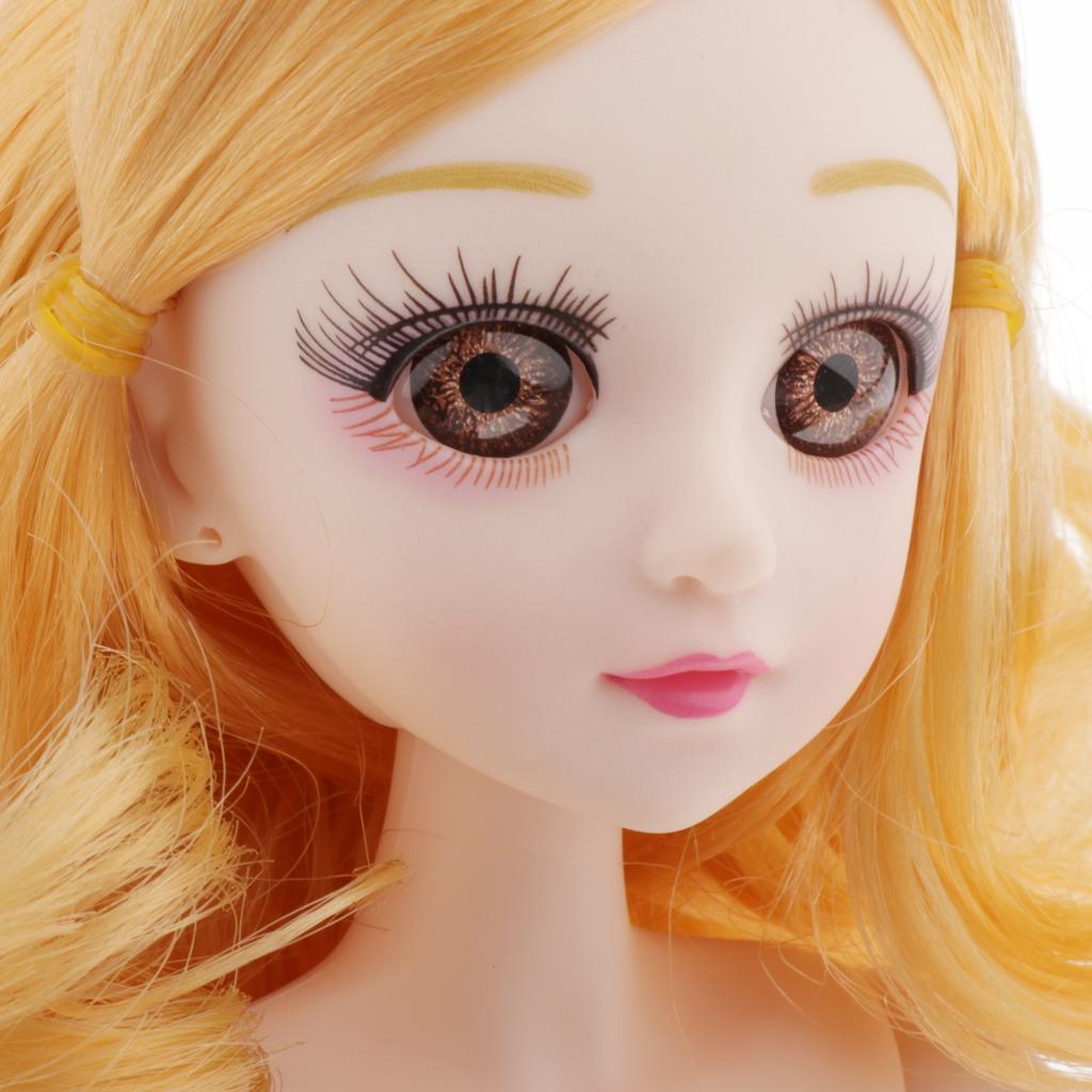 36cm Ball Jointed Girl Doll Body White Skin With 4 Set Princess Dress