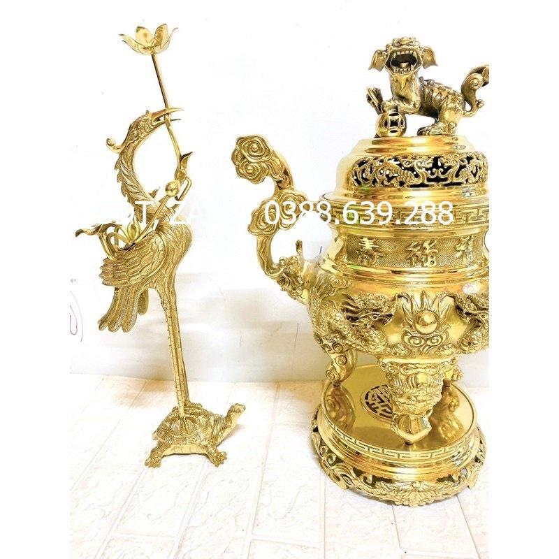 BỘ ĐỈNH TAM SỰ CAO 45 CM NẶNG 11.5 KG CHẤT LIỆU BẰNG ĐỒNG