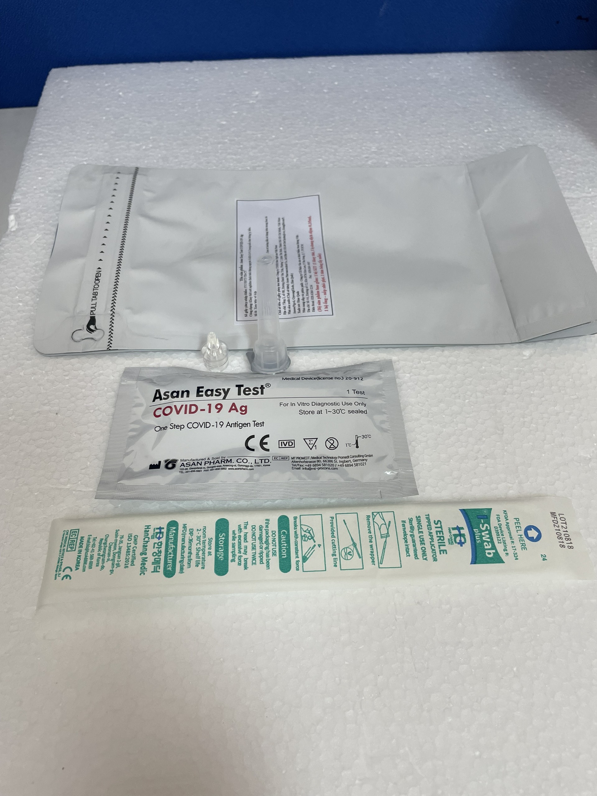 Bộ 1 KIT test nhanh COVID-19 tại nhà - Asan Hàn Quốc