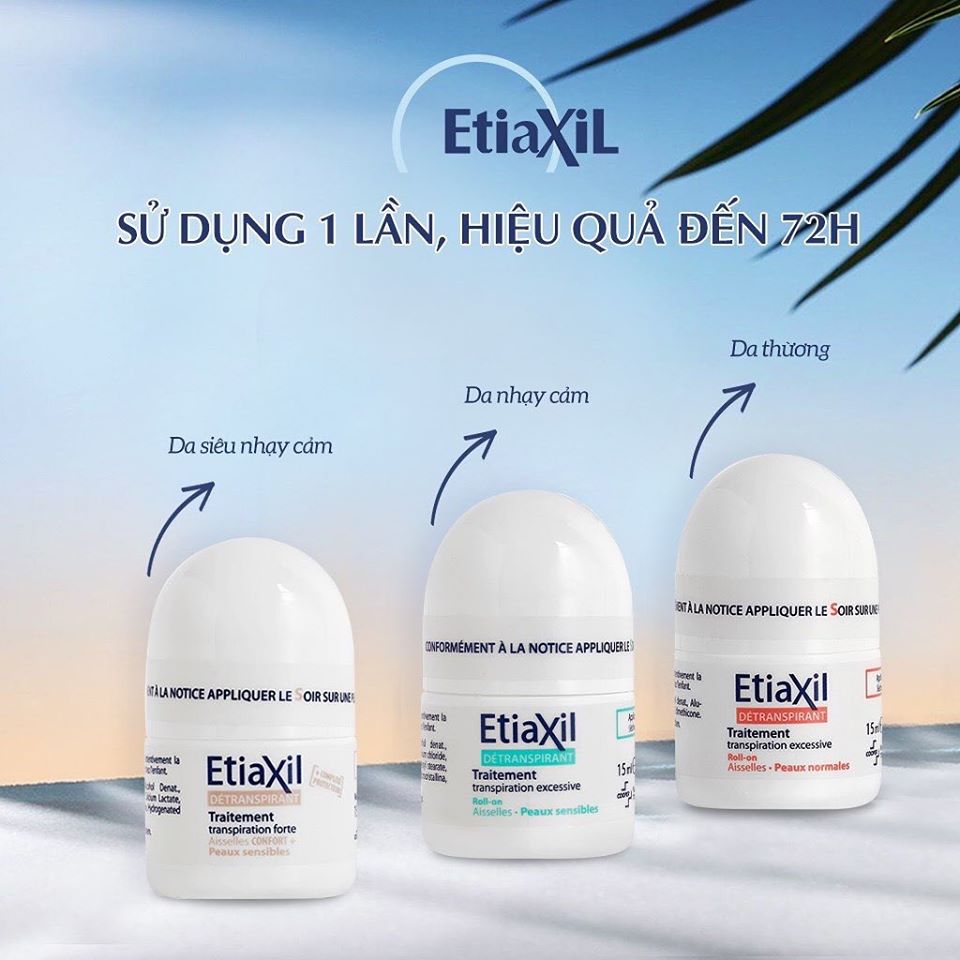 Lăn Khử Mùi Etiaxil Détranspirant Traitement Aisselles Peaux Sensibles 15ml (Dành cho da hỗn hợp, da nhạy cảm) + Tặng 1 Lưới Tạo Bọt Rửa Mặt