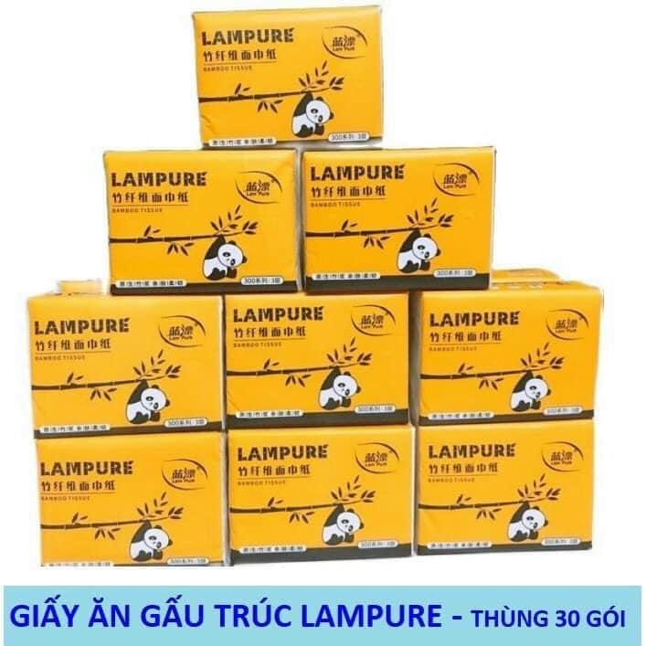 Thùng 30 Gói Giấy Ăn Gấu Trúc LAMPURE Nội Địa Trung Siêu Dai