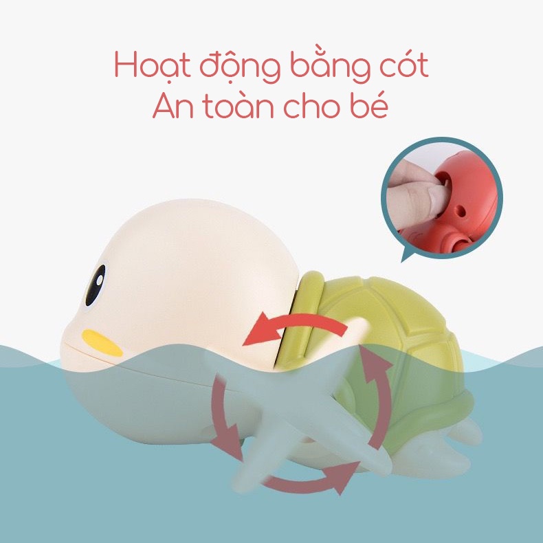 Rùa Bơi Trong Nước Vặn Cót Đồ Chơi Nhà Tắm Ngộ Nghĩnh Cho Bé