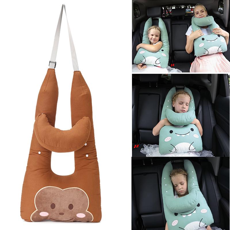 Ghế Ngồi Ô Tô An Toàn Dây Gối Miếng Lót Bảo Vệ Vai Ngủ Gối Ôm Dây Đai Đệm Trẻ Em Xe Gối Hơi Tập Ngồi dây
