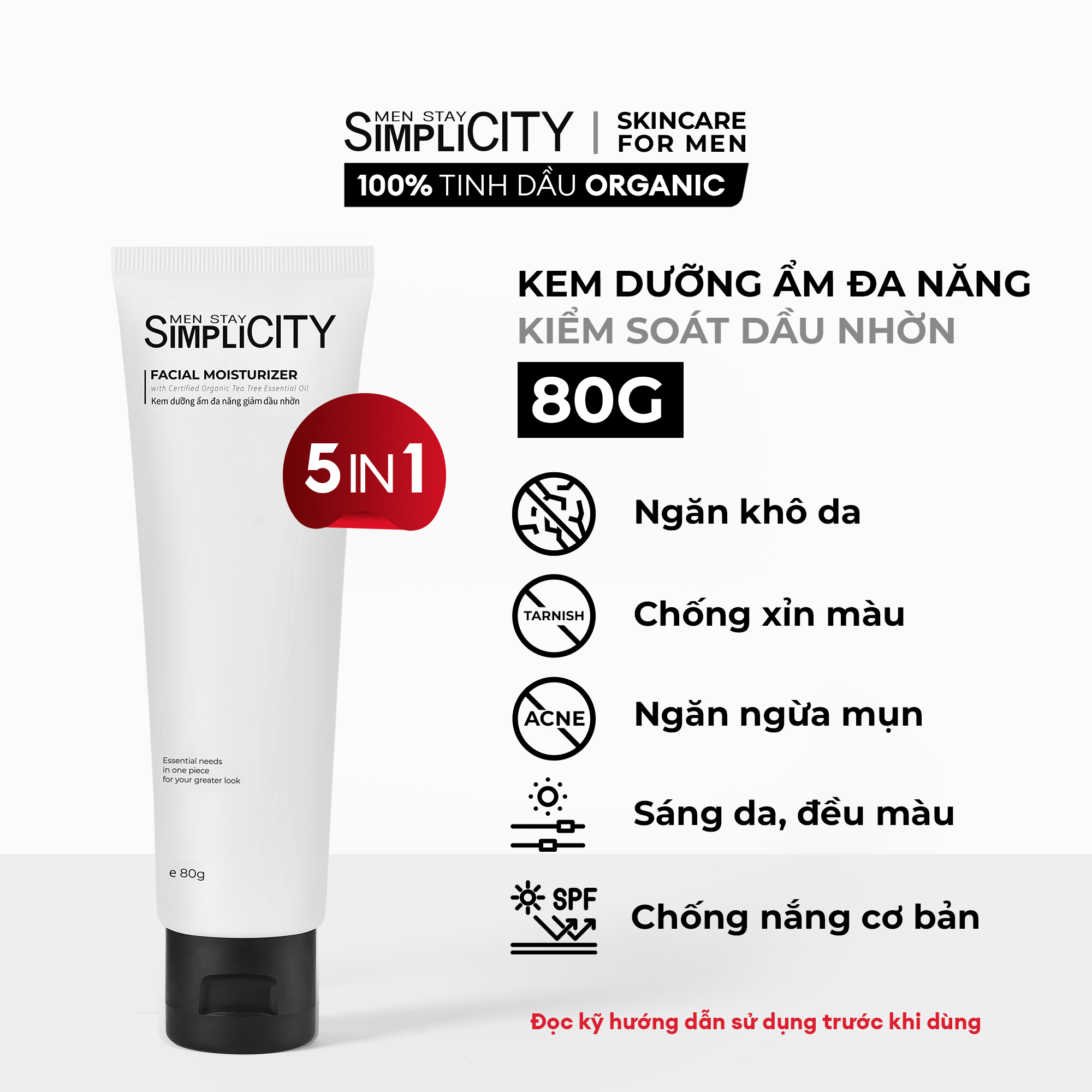 Kem dưỡng ẩm đa năng Facial Moisturizer Men Stay Simplicity