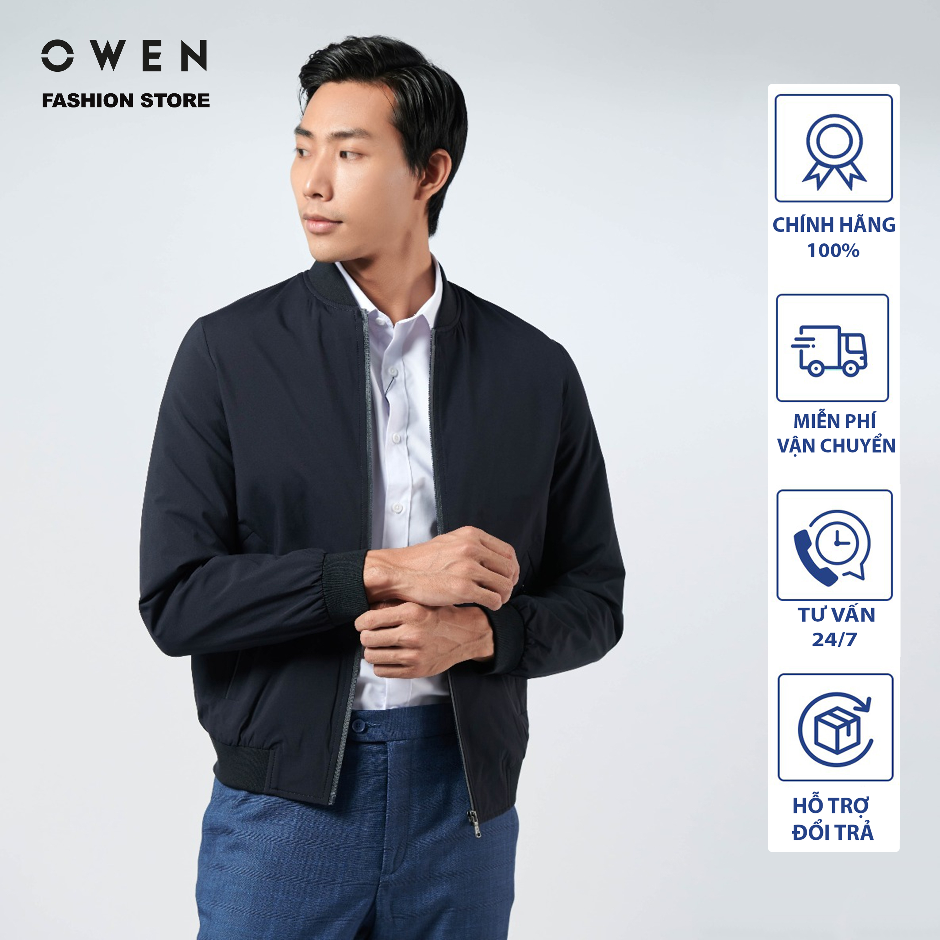 OWEN - (FREESHIP) Áo khoác nam, áo gió Jacket cao cấp giữ ấm tốt JK220719