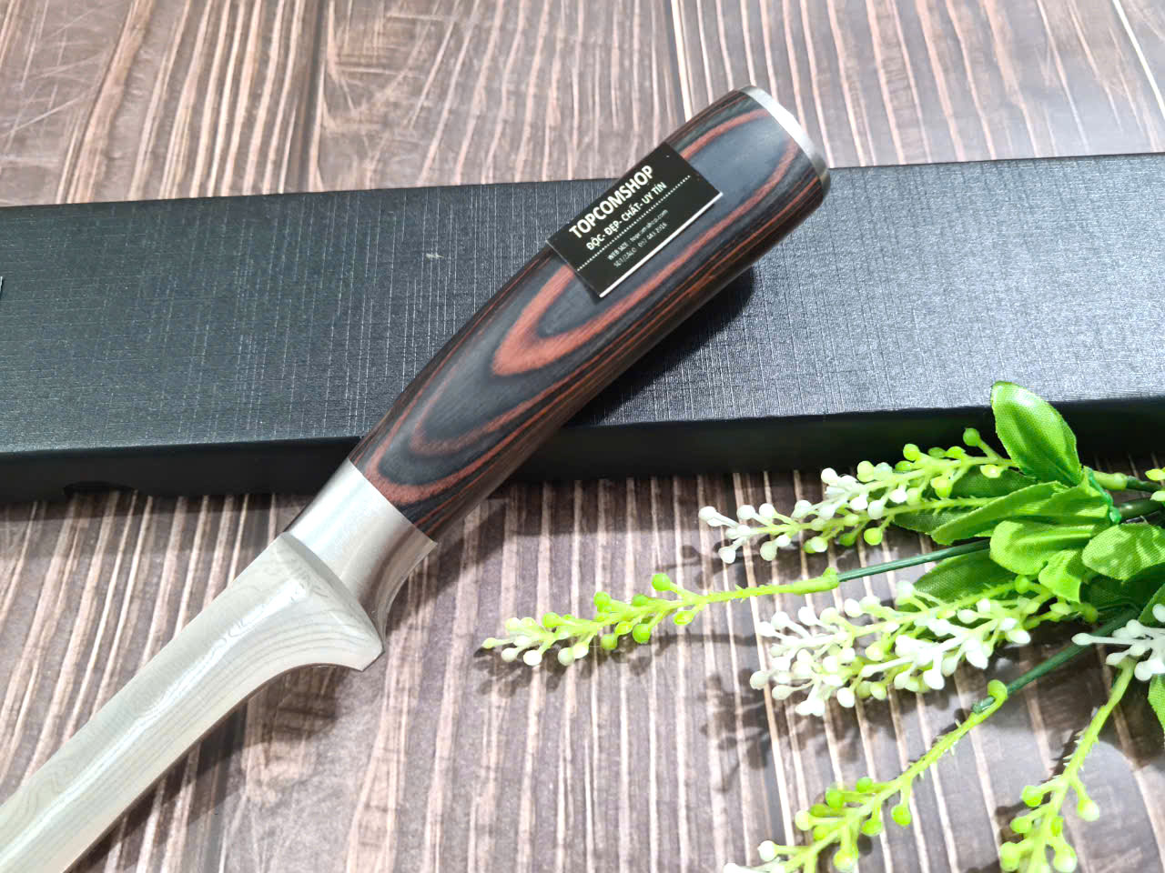 DAO - DAO BẾP NHẬT BẢN CLASSIC BONINGTHÉP DAMASCUS MÃ  A3 DT120 nt topcomshop vn