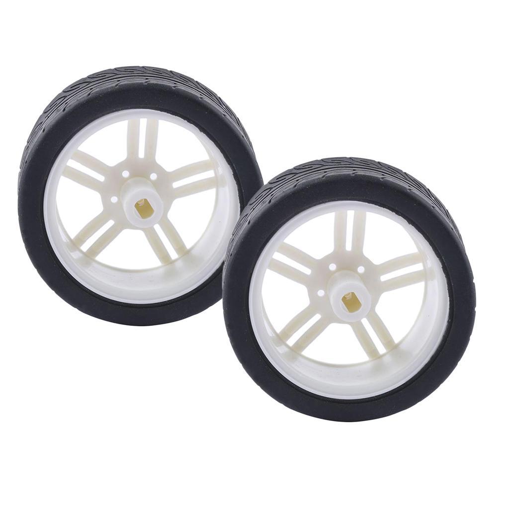 For Compatible Kits Smart Robot - 12 Pcs Smart Robot Car Tyres Wheels For TT Motor Chassis - 12x Smart robot car wheels