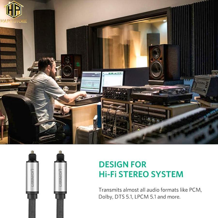 Cáp audio quang Ugreen AV108 vỏ nhôm cao cấp -Hàng Chính Hãng