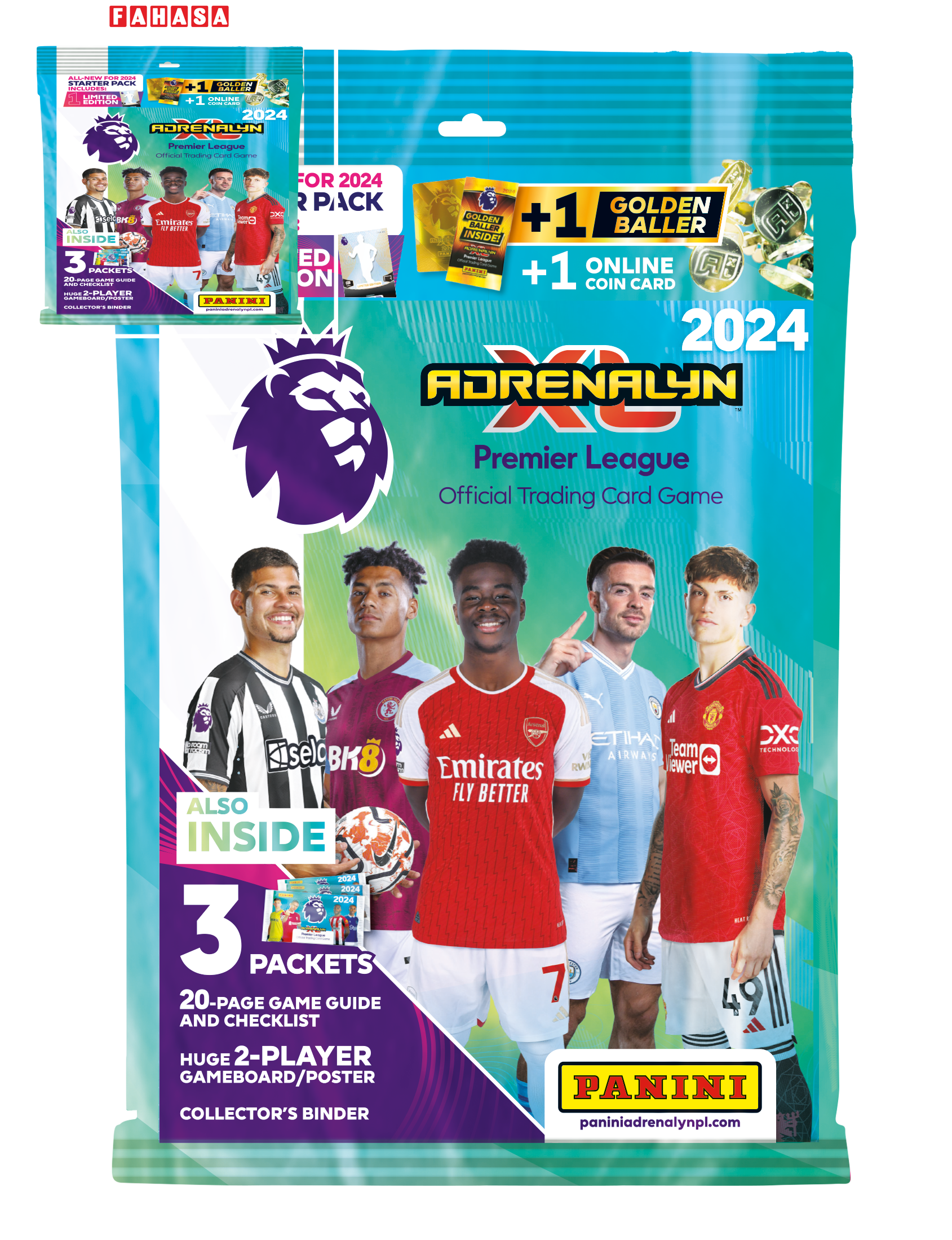 Túi Sưu Tập Thẻ Hình Cầu Thủ Panini Premier League 2024 Adrenalyn XL - Football Starter Pack