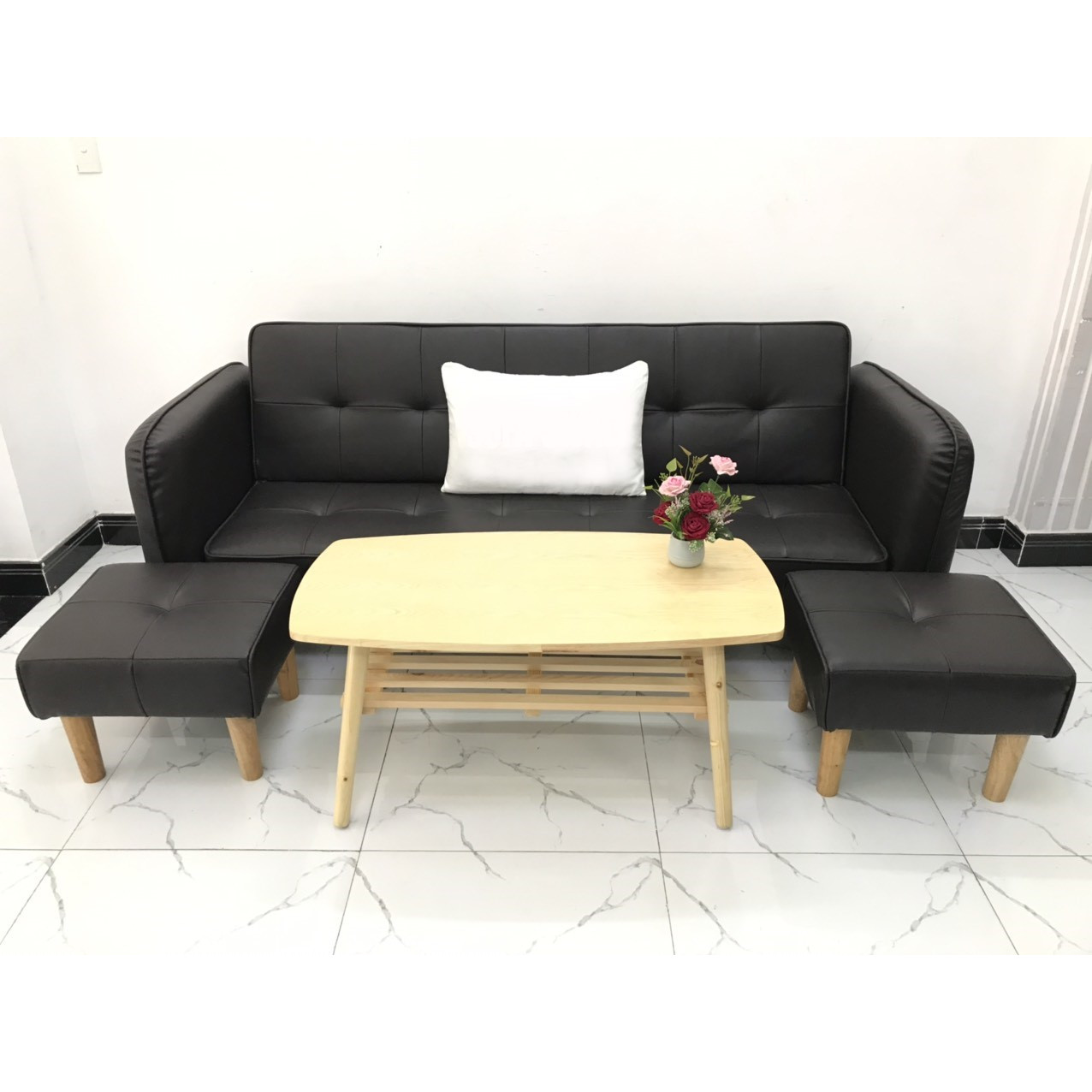 Bộ ghế sofa giường sofa bed tay vịn phòng khách sopha sivali12 salon