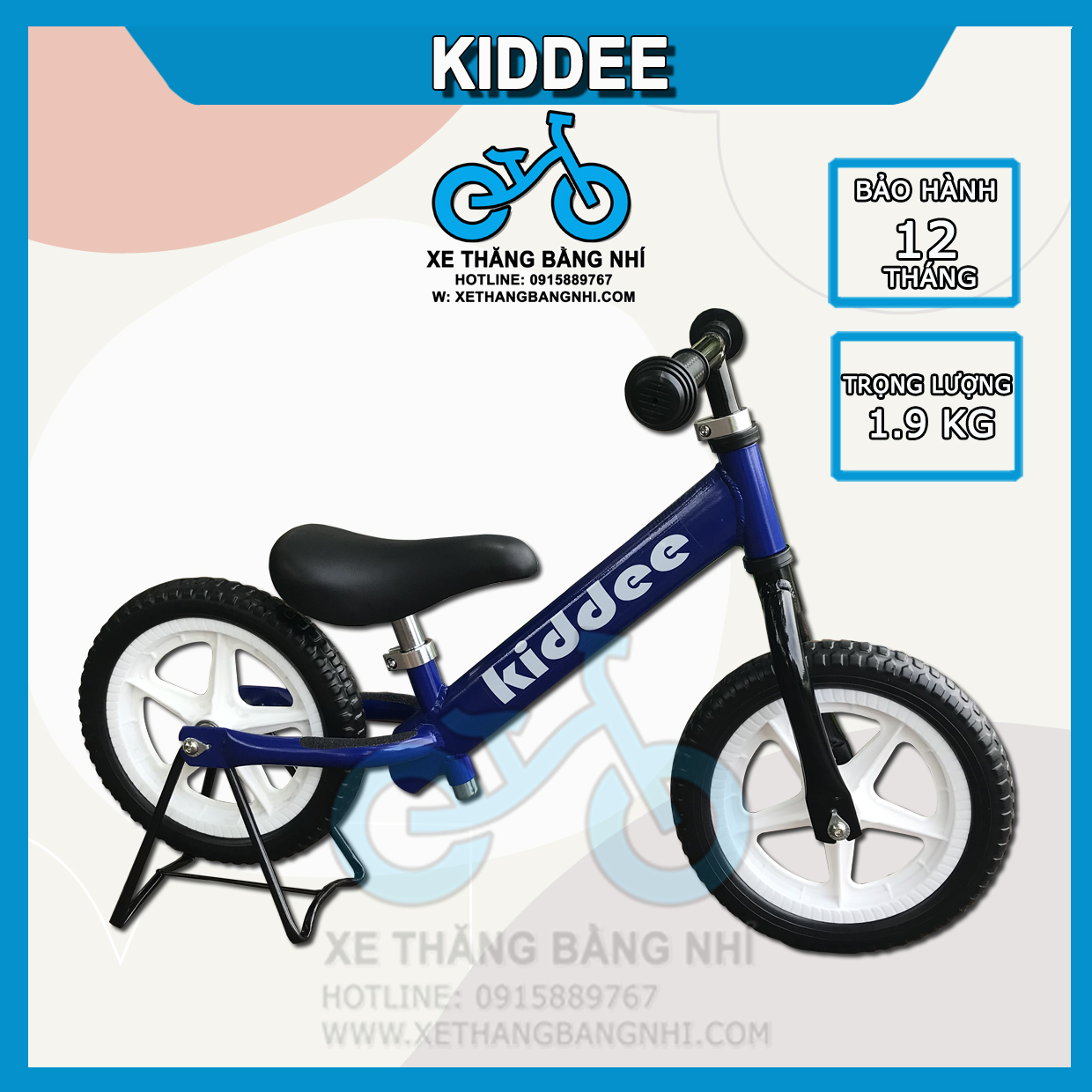 Xe Thăng bằng KIDDEE Xanh dương Khung nhôm cao cấp 1,9 kg