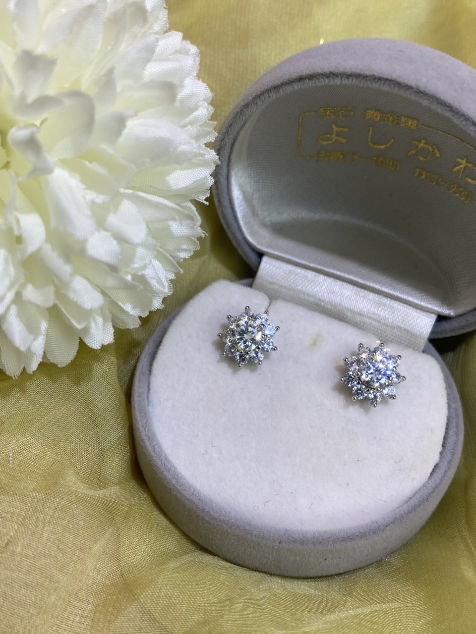 Bộ trang sức Bạc 925 xi Kim viên chủ Kim Cương nhân tạo Moissanite hạt 0.5-1.0 carat (5.0-6.5mm) - S10.1.7.7