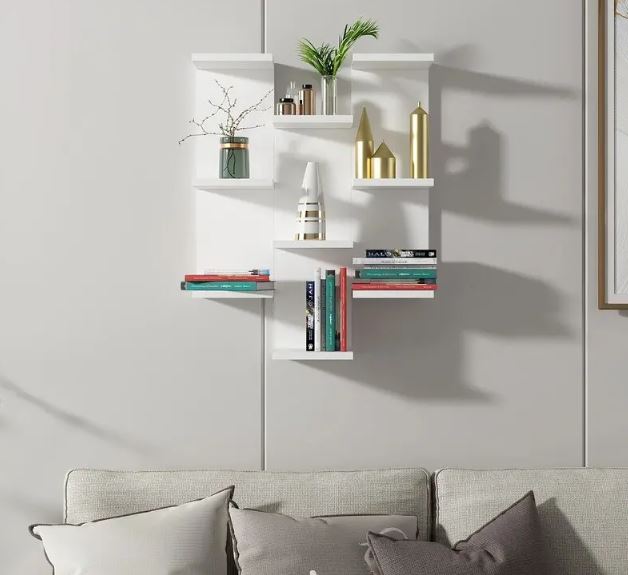 Kệ Gỗ Trang Trí Treo Tường 9 Tầng  Juno Sofa CTKT513 KT 59 x 75 x 21.7cm