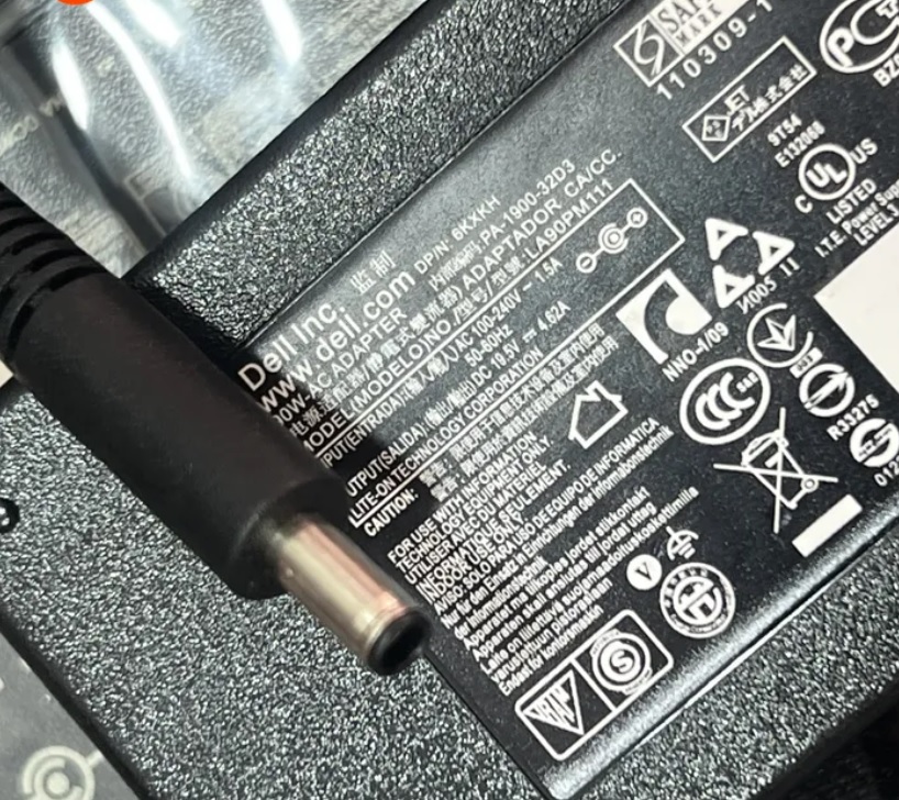 Adapter Sạc laptop Dell 90w kim nhỏ 4,5mm x 3mm dùng cho Dell Inspiron, Vostro, Latitude, XPS - Hàng chính hãng