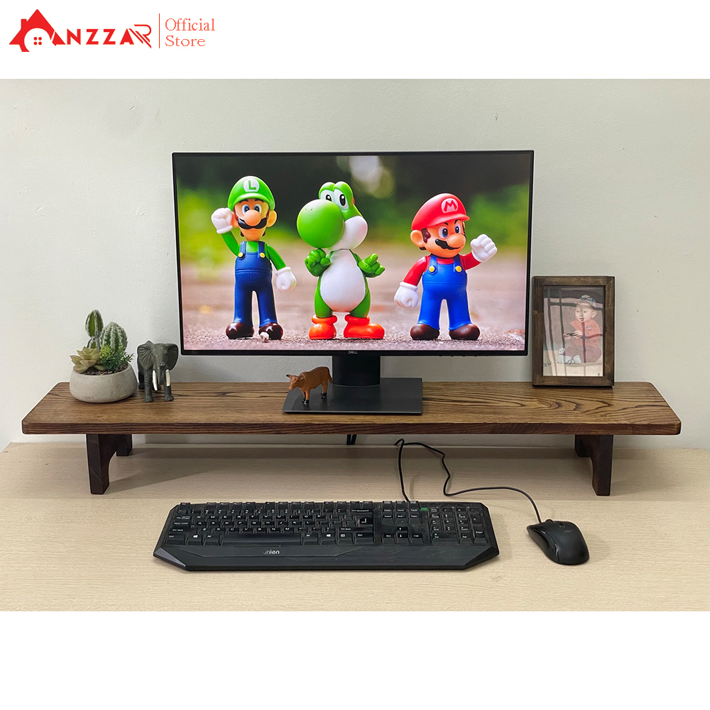 Kệ kê màn hình máy tính bằng gỗ, Kệ gỗ kê màn hình máy tính Gaming Anzzar-02