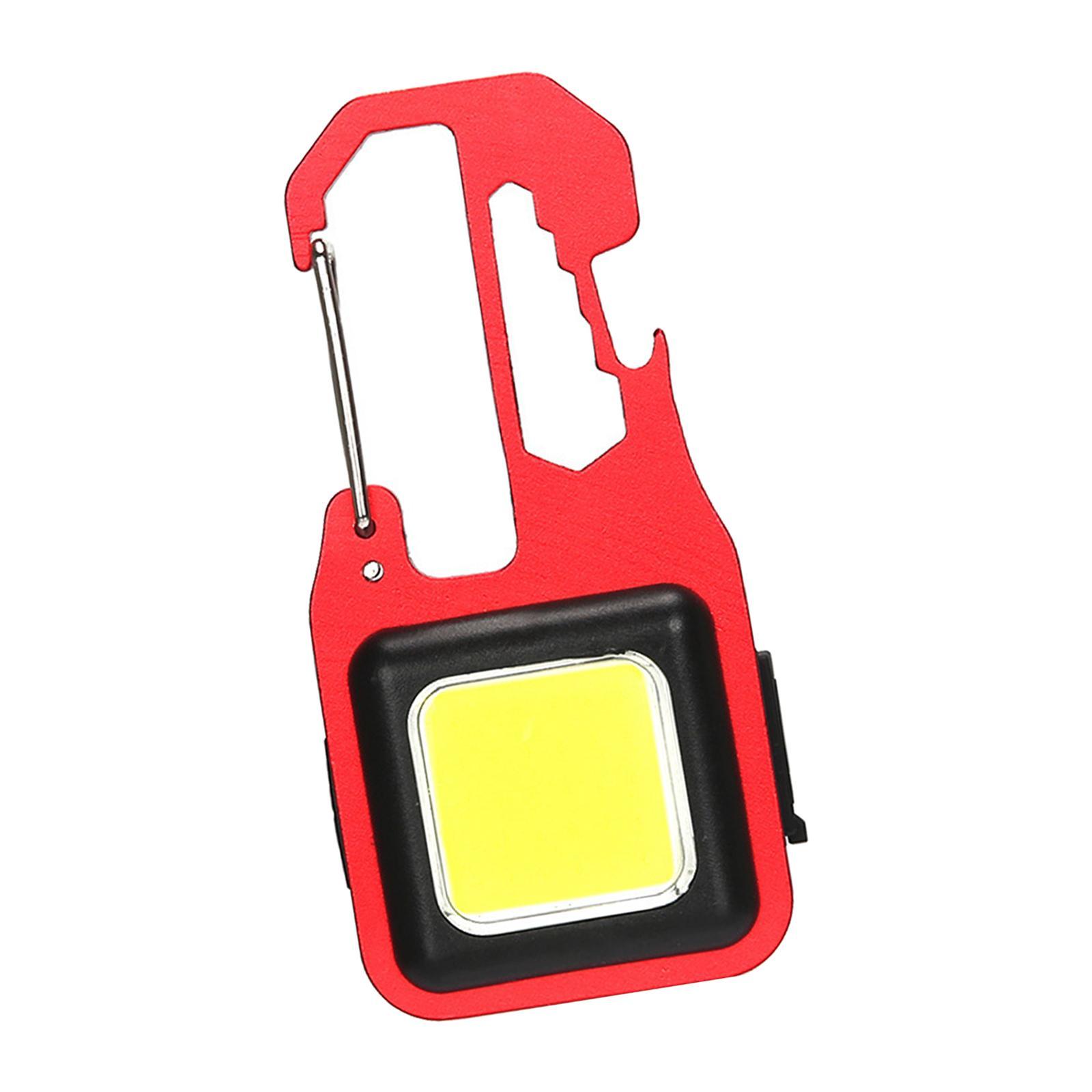 Portable COB flashlights Bottle Opener Keychain Magnet Base Camping Lamp