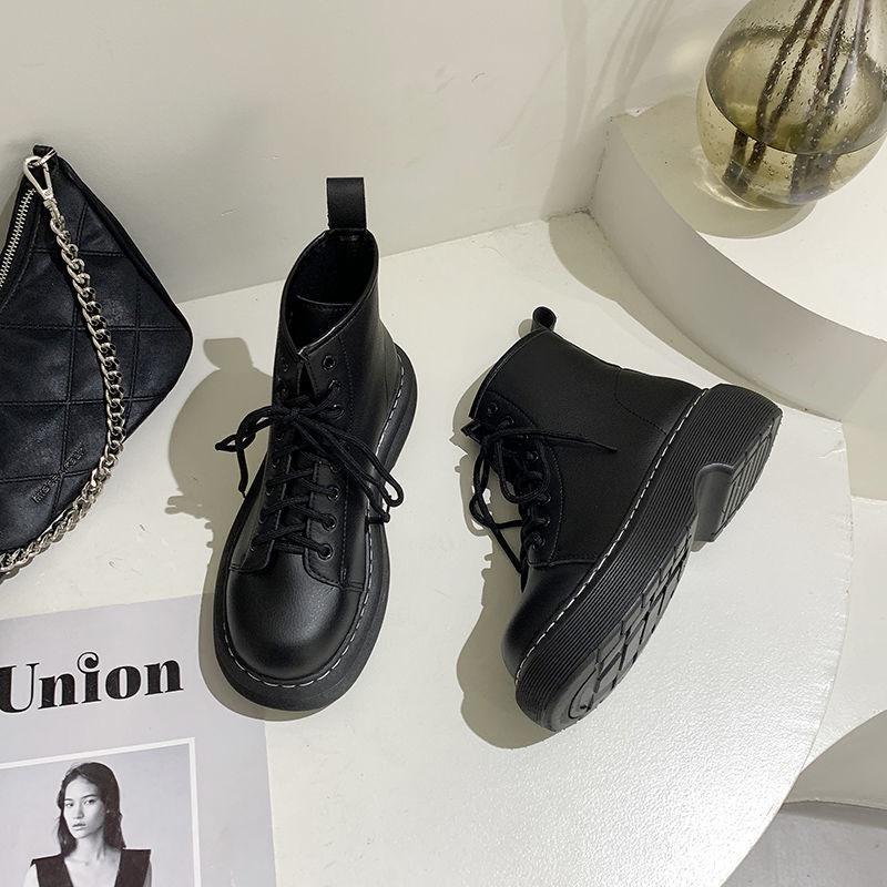 Giày bốt Martin đế dày phong cách Anh Quốc mới thời trang thu đông 2021