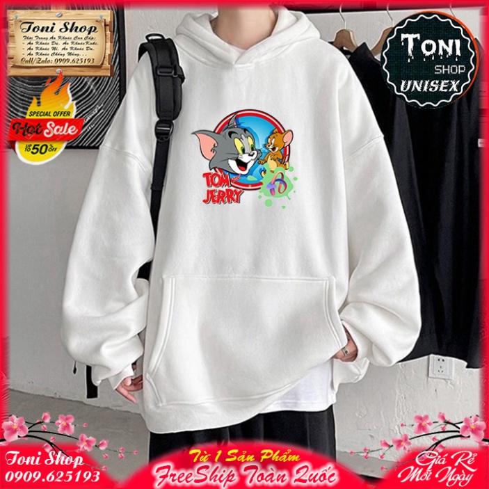 ÁO HOODIE TOM AND JERRY Nỉ Ngoại Cao Cấp - In Pet Siêu Bền Siêu Đẹp (HD6080 - Kèm Ảnh Thật) (TONI SHOP)