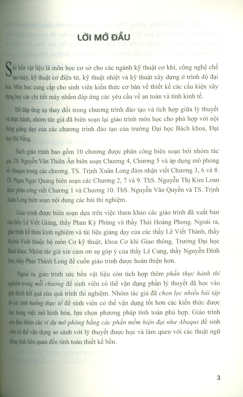 Giáo Trình Sức Bền Vật Liệu -  TS. Nguyễn Văn Thiên Ân chủ biên, TS. Trịnh Xuân Long, TS. Phạm Ngọc Quang, ThS. Nguyễn Thị Kim Loan, ThS. Nguyễn Văn Quyền