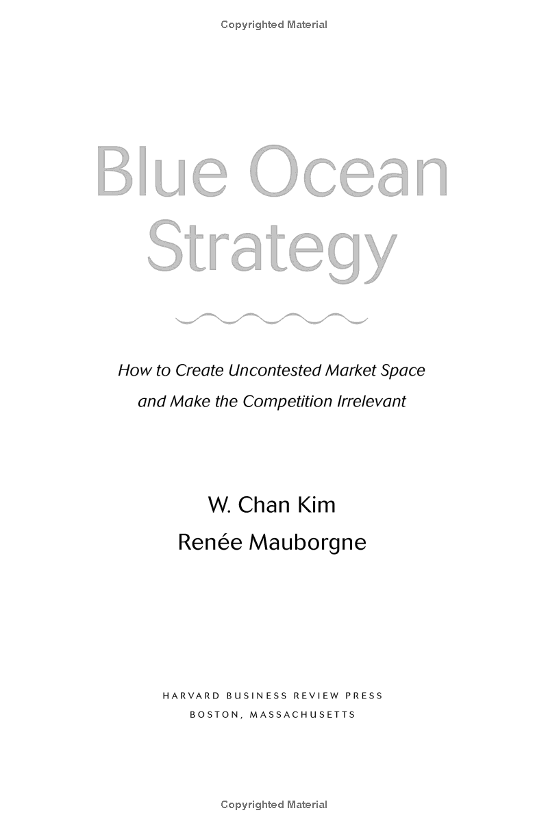 Blue Ocean Strategy, Expanded Edition