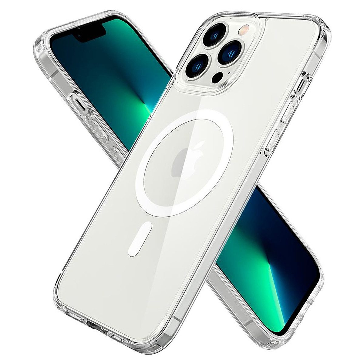 Ốp Lưng Hybrid Clear Case Trong Suốt Hỗ Trợ Sạc Từ Tính dành cho các dòng iPhone- Hàng Chính Hãng