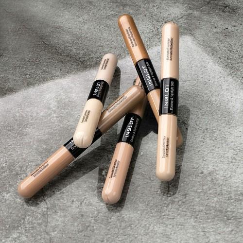 Bút che khuyết điểm và highlight dạng lỏng Inglot Coverup &amp; Highlight DUO (6.6ml)