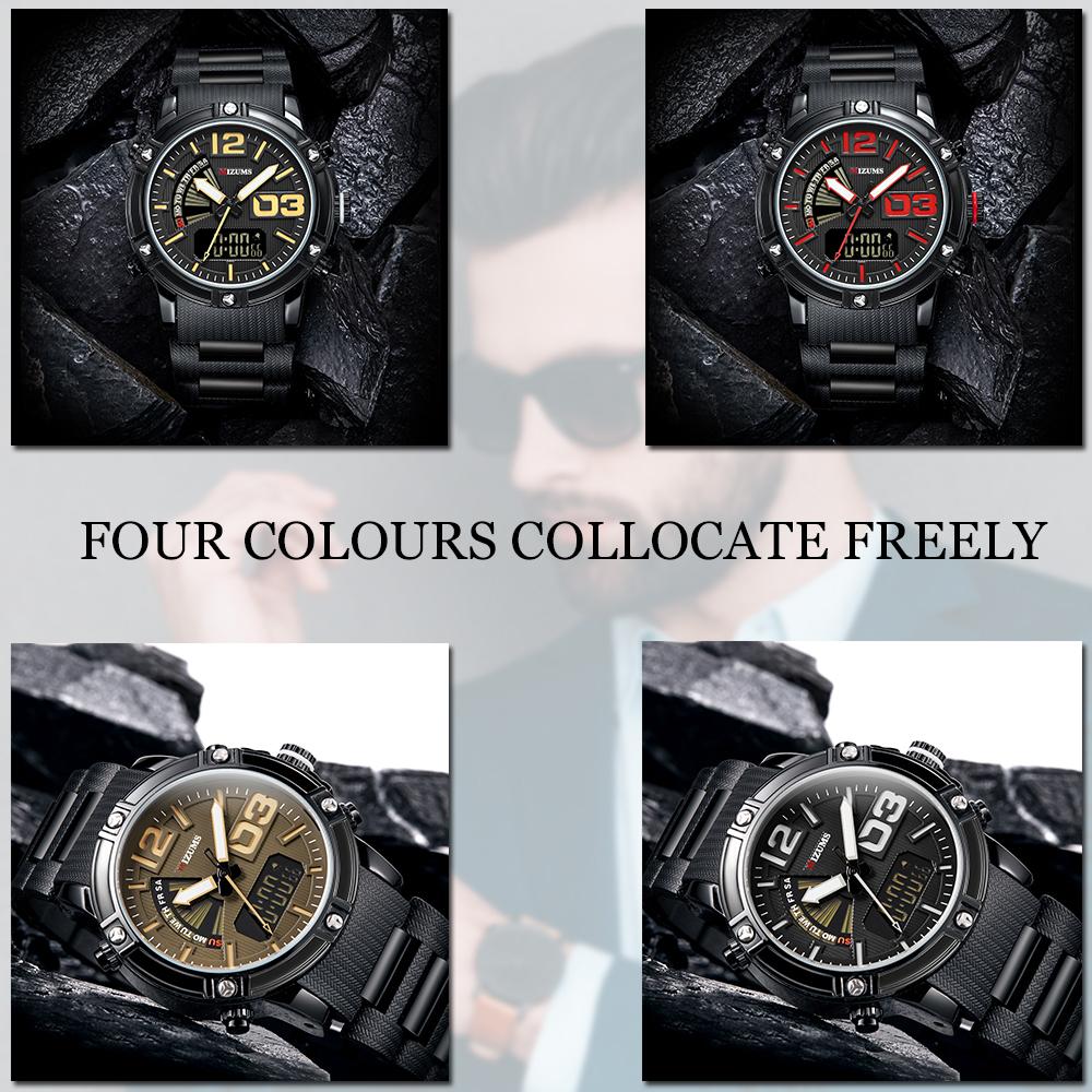 Đồng hồ thể thao Quartz không thấm nước kỹ thuật số MIZUMS nam