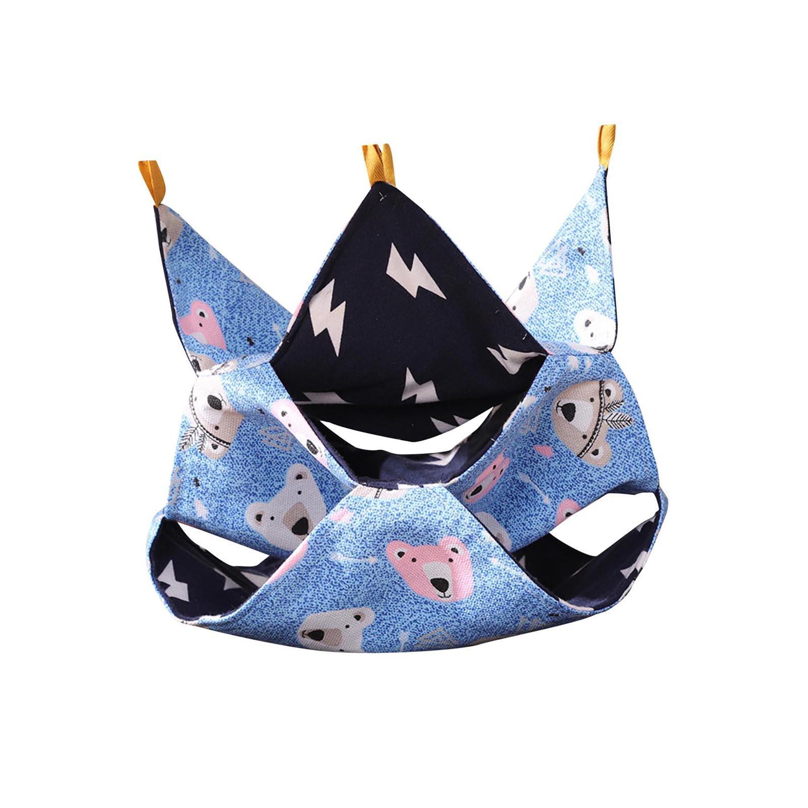 Rat Hanging Bed Summer Hamster Hammock Accessories Multifunctional Cage Toy Cartoon Pattern for Guinea Pig, Chinchillas, Mice, Rats