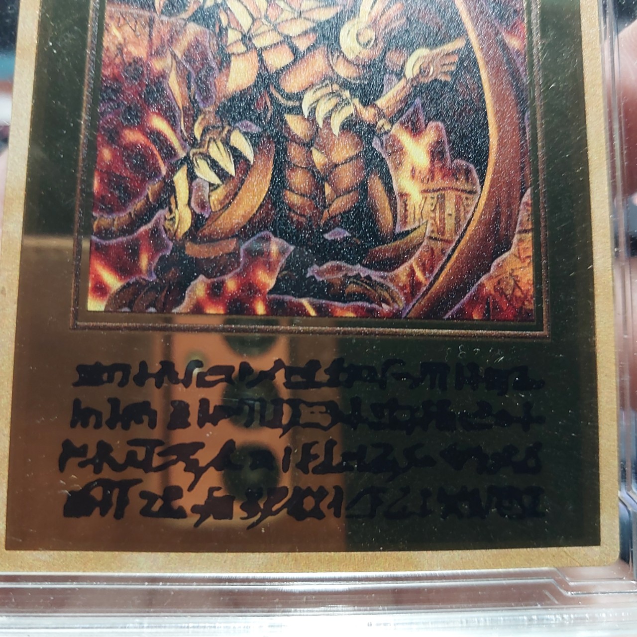 Thẻ yugioh kim loại kỹ niệm lá The Winged Dragon Of Ra Pgld-en031 vị thần Ras hợp kim ánh gương 1458 D10 2