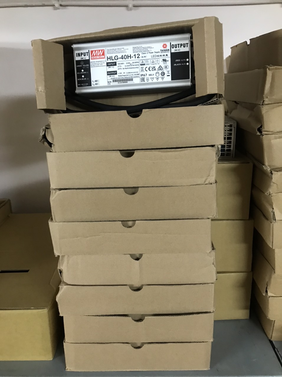 Nguồn LED Driver HLG-40H-12 Meanwell , Hàng chính hãng