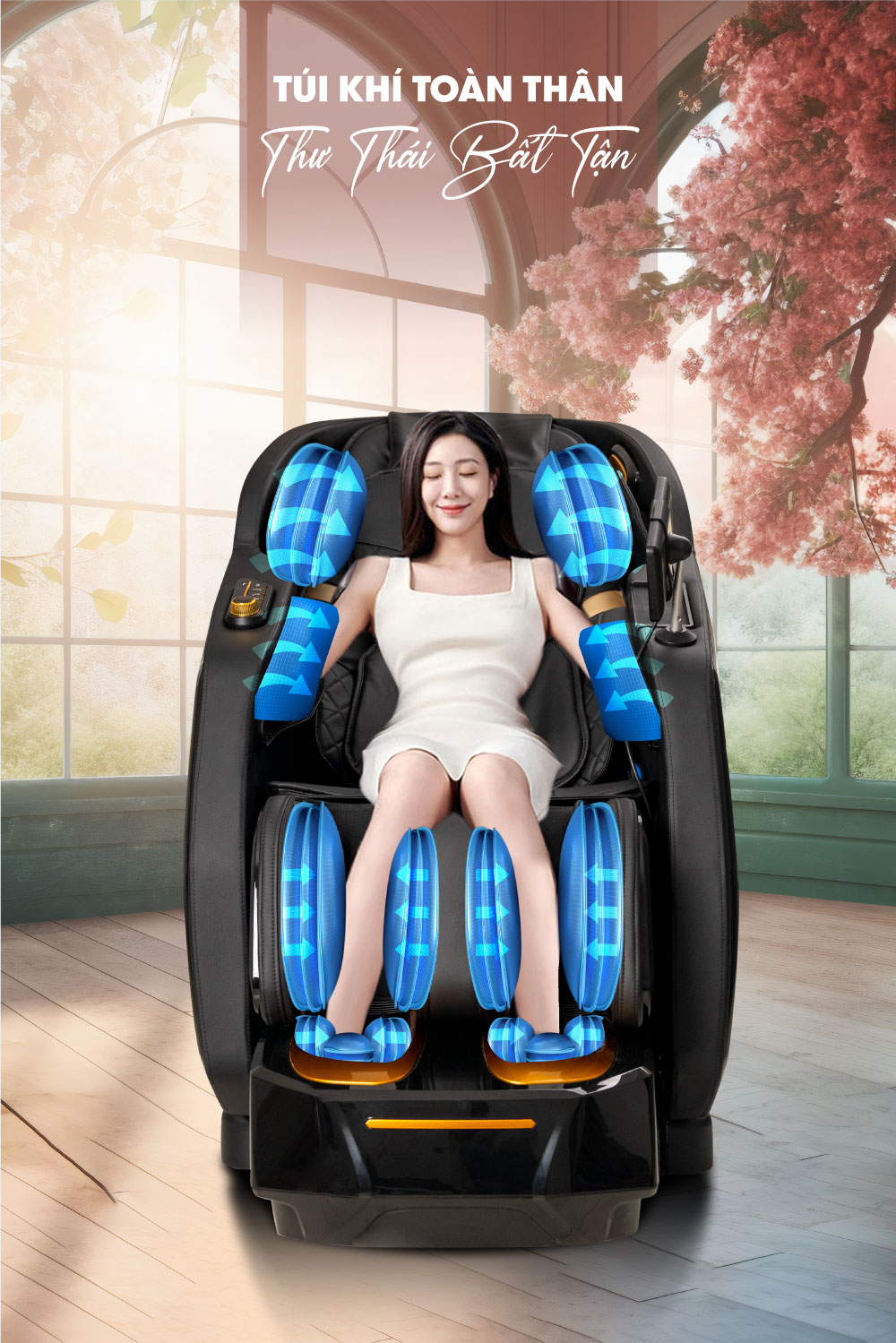 Ghế Massage ELIP G9 - Công nghệ massage 7E Elysium, Mát xa chân chuyên sâu, Matxa không trọng lực, Matxa kéo giãn chuyên nghiệp