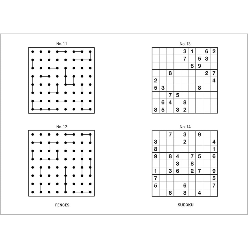 Sách 500 Puzzles Book - Brain Training - Pink &amp; Orange Geometric