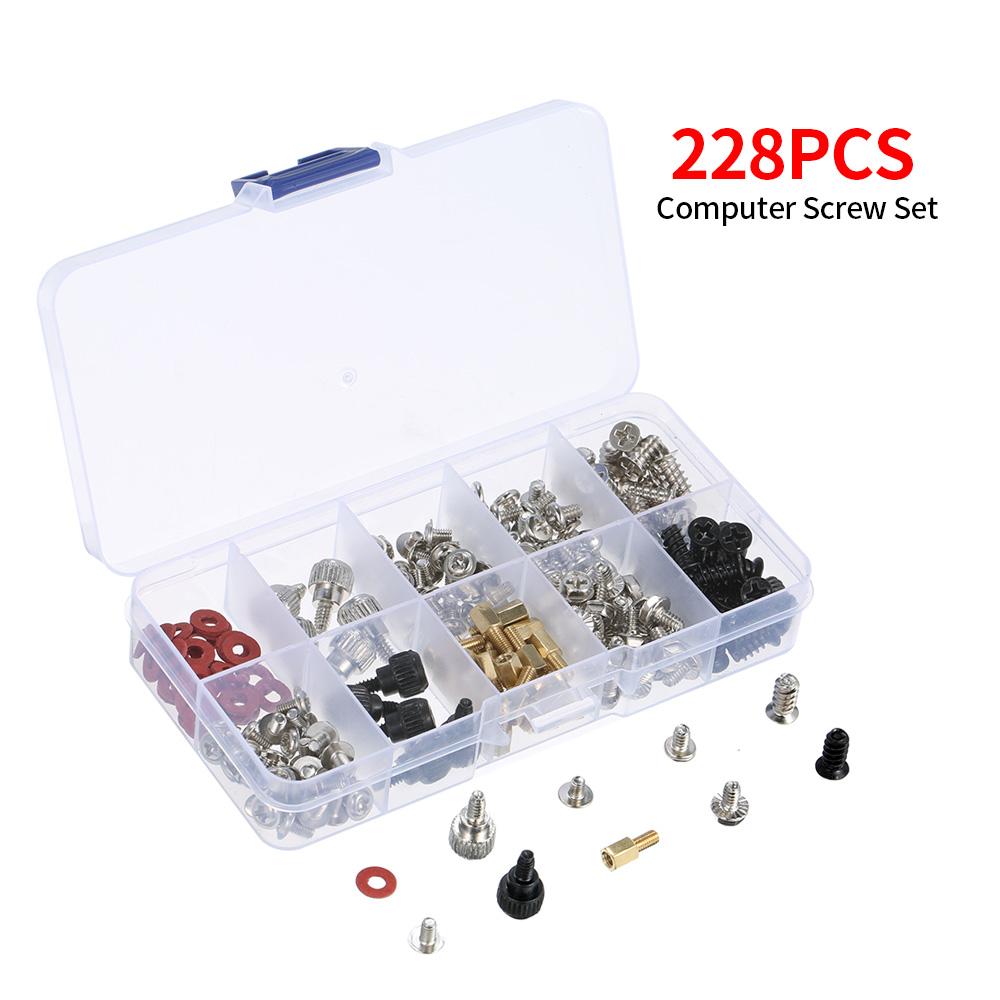 Bộ vít máy tính cơ bản dành cho vỏ máy tính ổ cứng đồ họa bo mạch chủ 228PCS Basic Computer Screw Kit