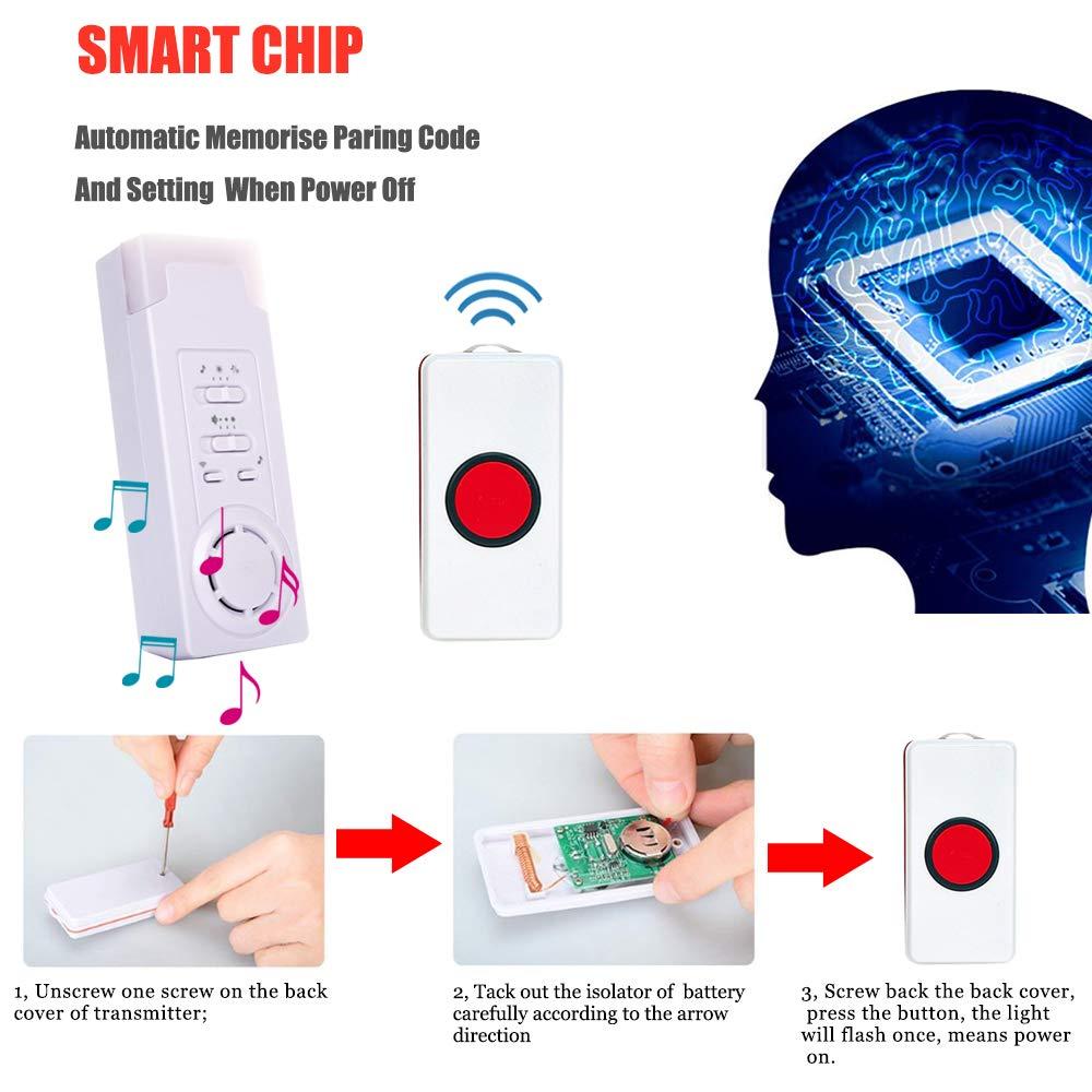 Báo động nhà báo động bệnh nhân Người cao tuổi Hệ thống báo động cá nhân và máy nhắn tin cảnh báo nút khẩn cấp