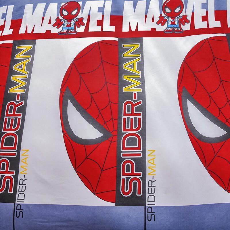 Bộ chăn ga gối Siêu anh hùng Siêu nhân người nhện Spider Man 100% Cotton Poly cao cấp - Hàng xuất khẩu