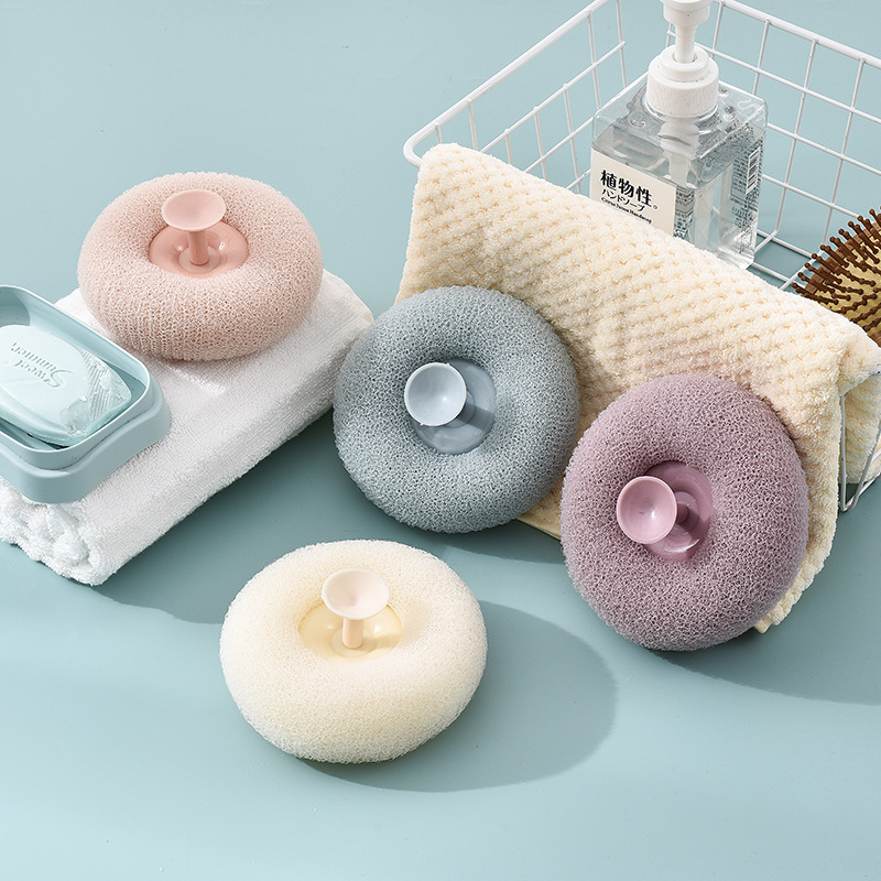 Bông tắm xơ lưới 3D giúp tạo bọt siêu nhanh, massage toàn thân có móc treo tiện dụng