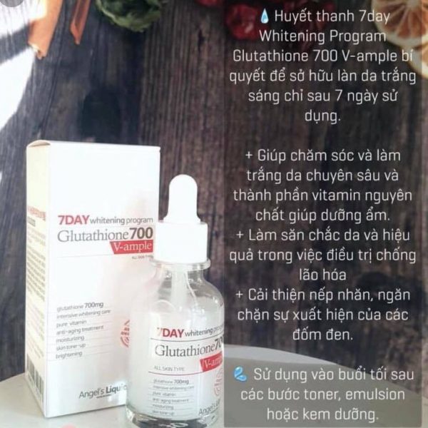 Bộ Toner &amp; Serum Dưỡng Trắng Da 7DAY Whitening Program Glutathione 700V ( Toner &amp; Serum )